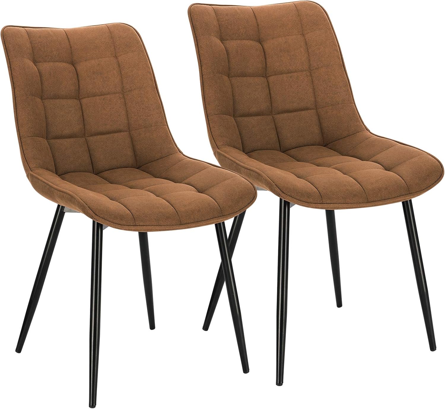 WOLTU Brown Kitchen Side Dining Chairs Set of 2 PCS Upholstered Counter