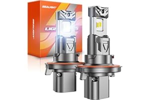 SEALIGHT H13/9008 LED Headlight Bulbs, 48000LM 900% Brighter High Beam/Low Beam Super Bright LED Headlights Conversion Kit, 6