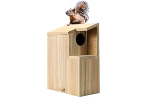GENERIC Sundia Large Squirrel Family House Pine with Coating Nesting Wooden Box for Breeding Living