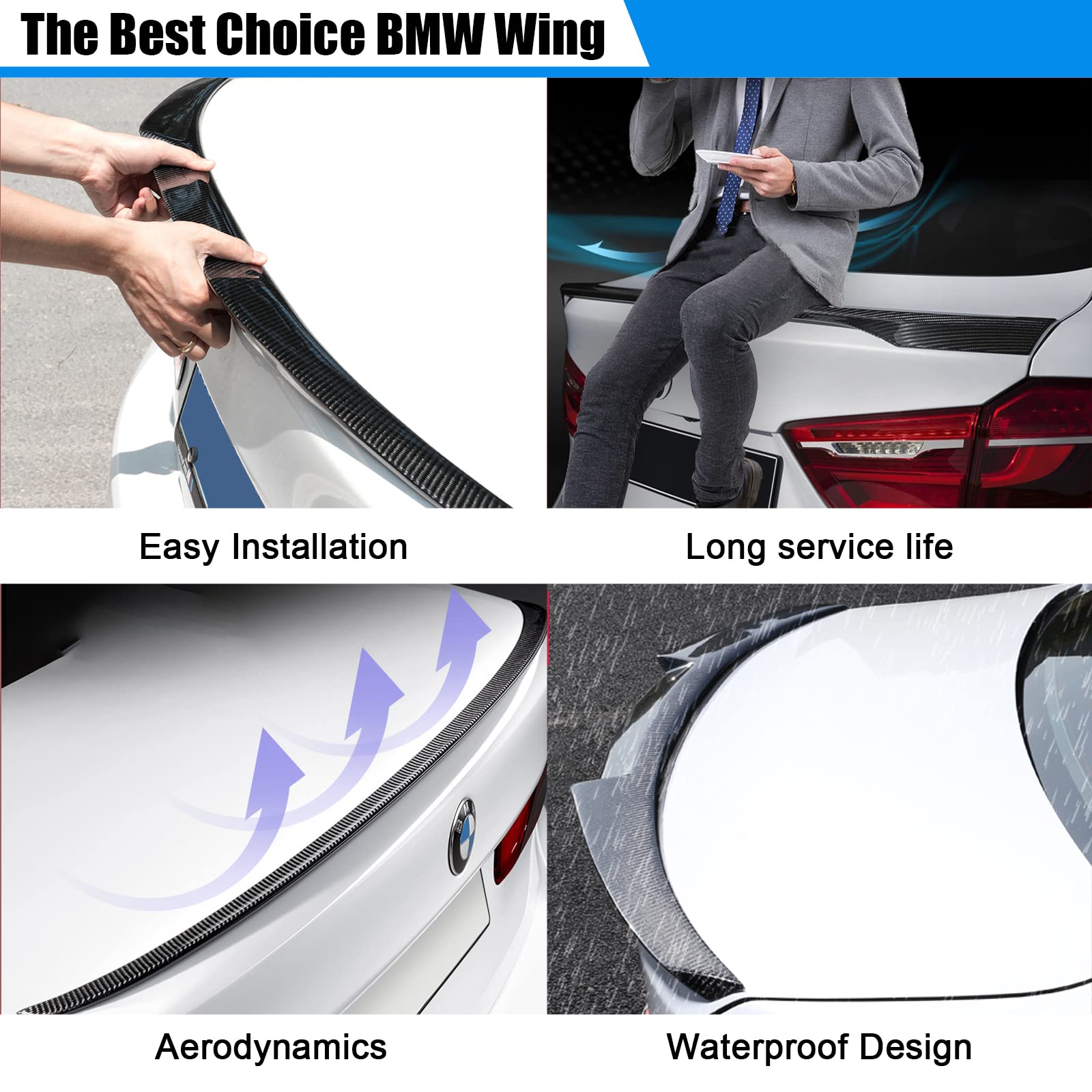 BMW 3 SERIES E90 2005-2012 M4 SPOILER DUCKTAIL E90 M4 SPOILER REAR BMW 3 SERIES E90 2005-2012 M4 SPOILER DUCKTAIL E90 M4 SPOILER REAR