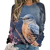 domirica Fox Sweater Women Pullover Oversized Crewneck Long Sleeve Fall Warm Casual Lounge Outdoor Holiday Sweatshirt