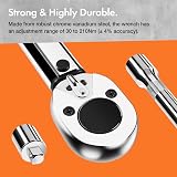 VonHaus Torque Wrench 1/2 Drive 30-210Nm 470mm Long Reach Case view 5
