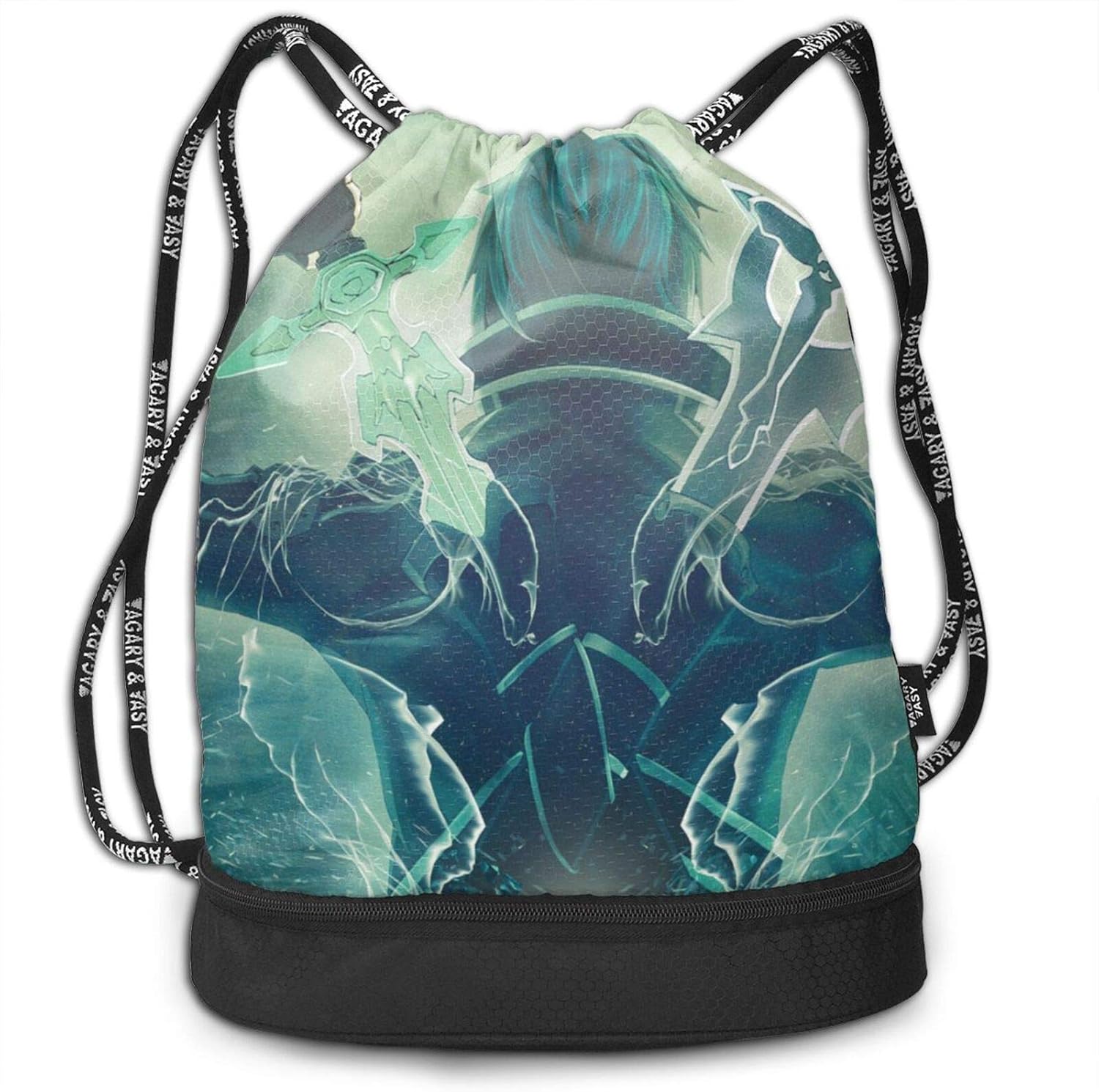 Sword Art Online Kirigaya Kazuto Drawstring Backpack Bundle Backpacks
