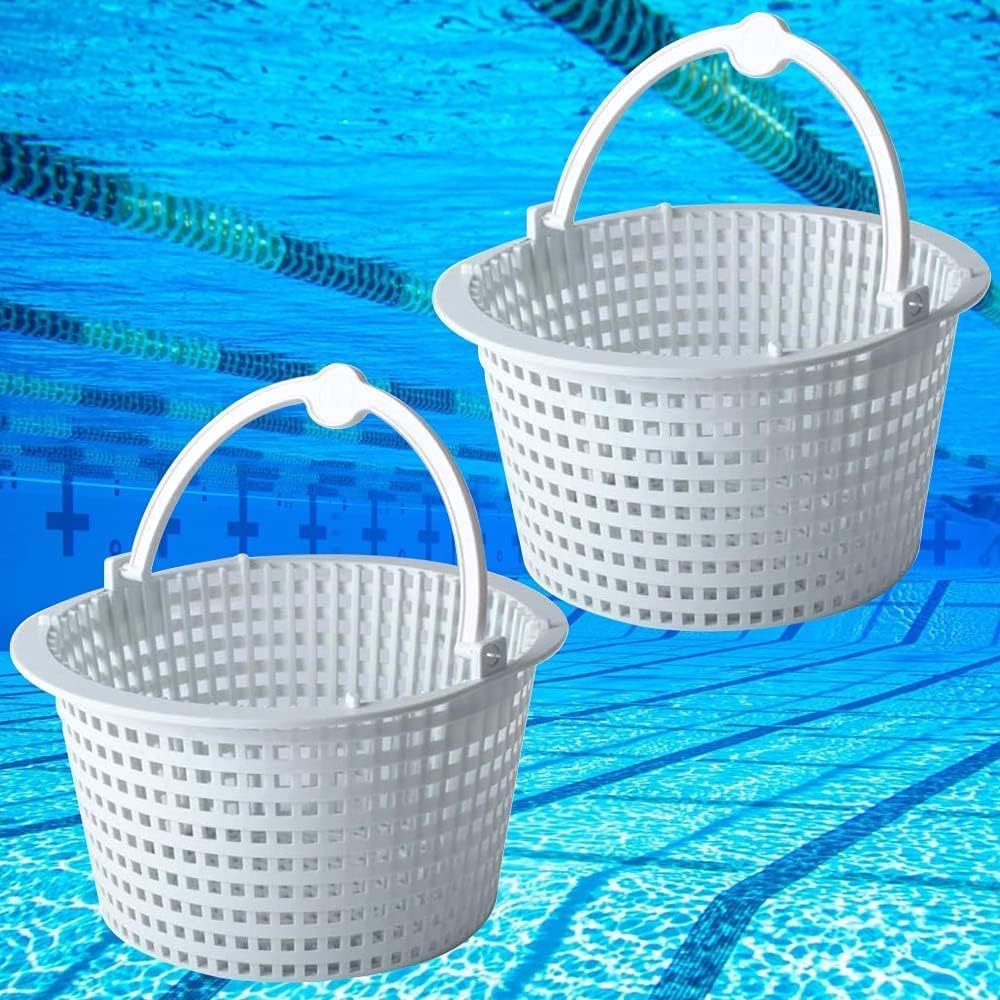 Photo 1 of ???????? SPX1091C Skimmer Basket 2-Pack Compatible with Haywardd Automatic Skimmers SP1091LX,SP1091WM,6.4" Top, 3.4" Deep, 4.7" Bottom with Handle, Set of 2 Above Ground Pool Skimmer Basket