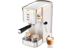 Gevi Espresso Machine 20 Bar High Pressure,Compact Espresso Machines with Milk Frother Steam Wand,Cappuccino & Latte Maker with Volume Control for Home,Espresso Maker，Gift for Coffee Lover