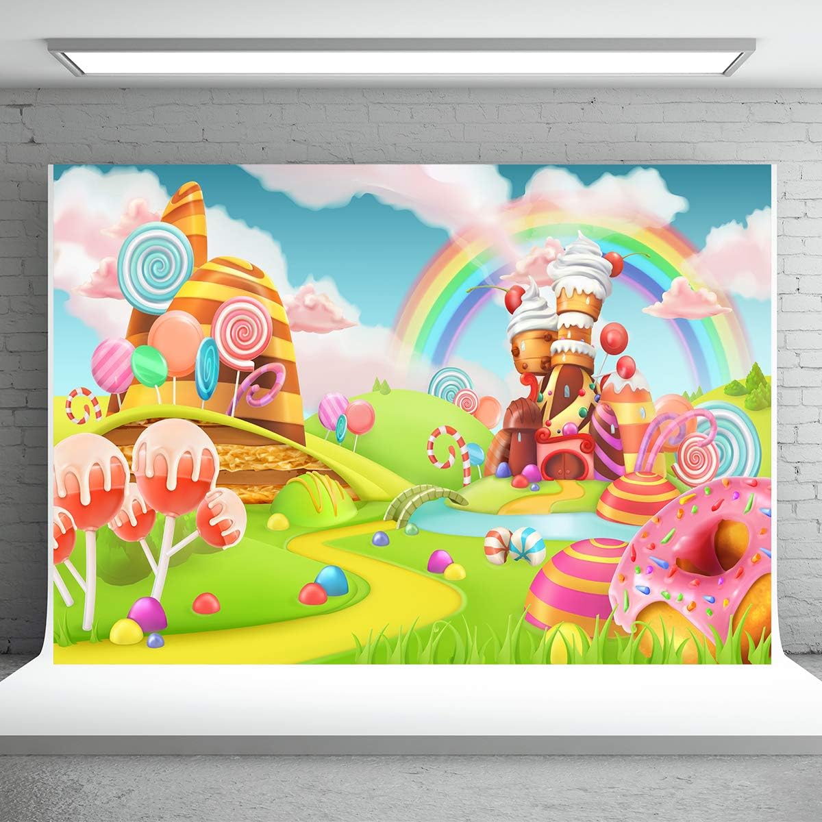 Sweet Candy Land Photography Backdrops 7x5ft Cartoon Dessert Lollipop Ice Cream Rainbow Backdrop Baby Shower Birthday Party Background Banner Photo Studio Props Vinyl Camera Photo Accessories Avenueeventgroup Com