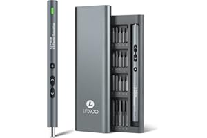 LIFEGOO Mini Electric Screwdriver, 62 in 1 Cordless Precision Power Screwdriver Set with 48 Bits, LED Lights Magnetic Mat, Rechargeable Portable Repair Tool Kit for Phone Watch Camera Laptop PC