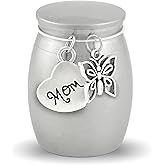 Small Urn for Mom Butterfly Keepsake Miniature Ashes Holder for Loss of Mother for Cremation Ashes Memorial