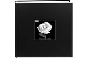 Pioneer Photo Albums 200 Pocket Sewn Leatherette Frame Cover Photo Album, 4 by 6-Inch, Black