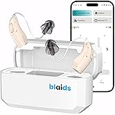 Blaids Neuro Rechargeable RIC Programmable Hearing Aids for Seniors and Adults, Audiogram with Bluetooth Mobile App Hearing Test Audiogram & Noise Cancellation, Dual Mic & 48 DSP Channels | USA-Made