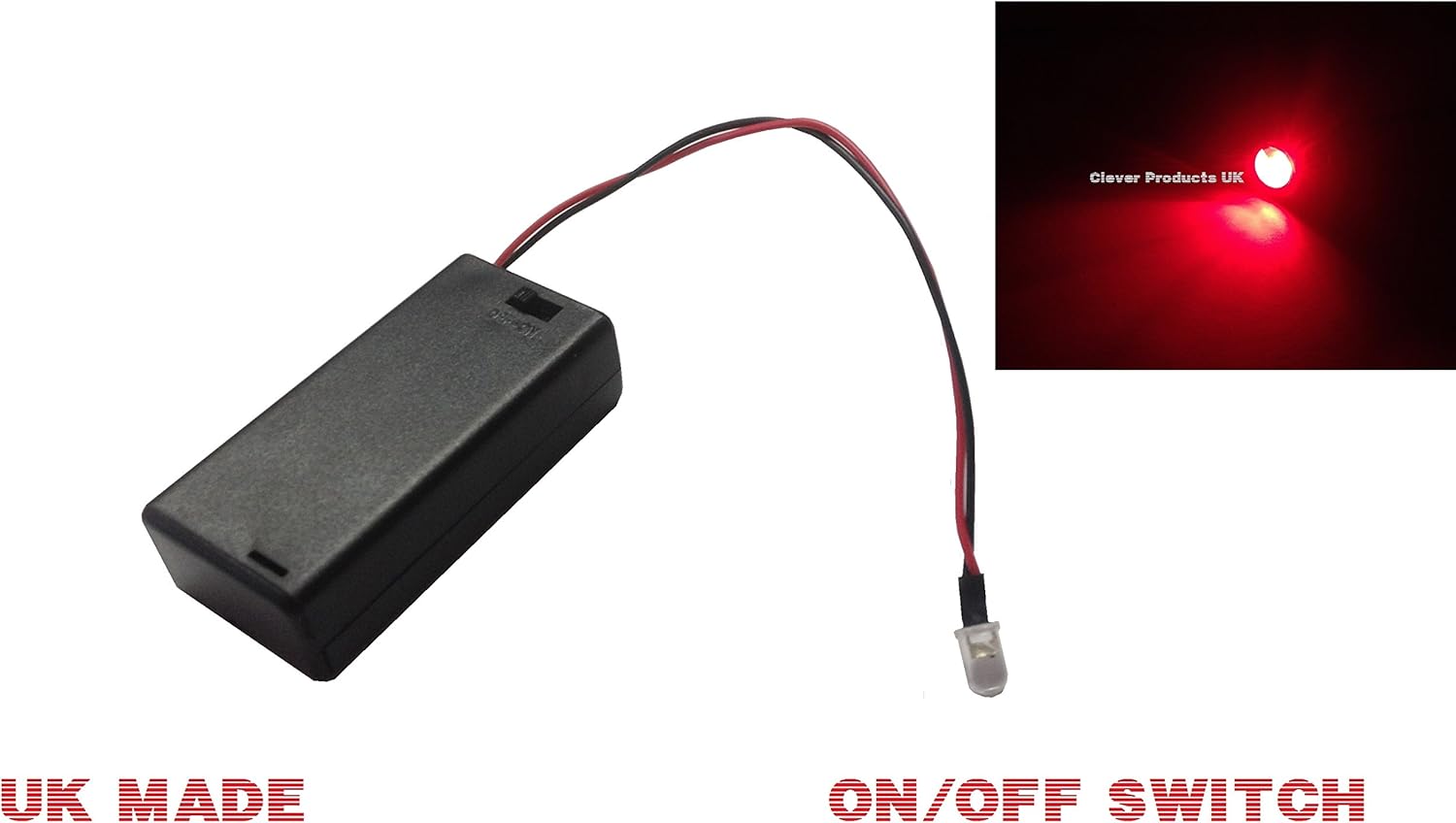 Red Flashing LED on Switched Battery Box Dummy Alarm Amazon.co.uk