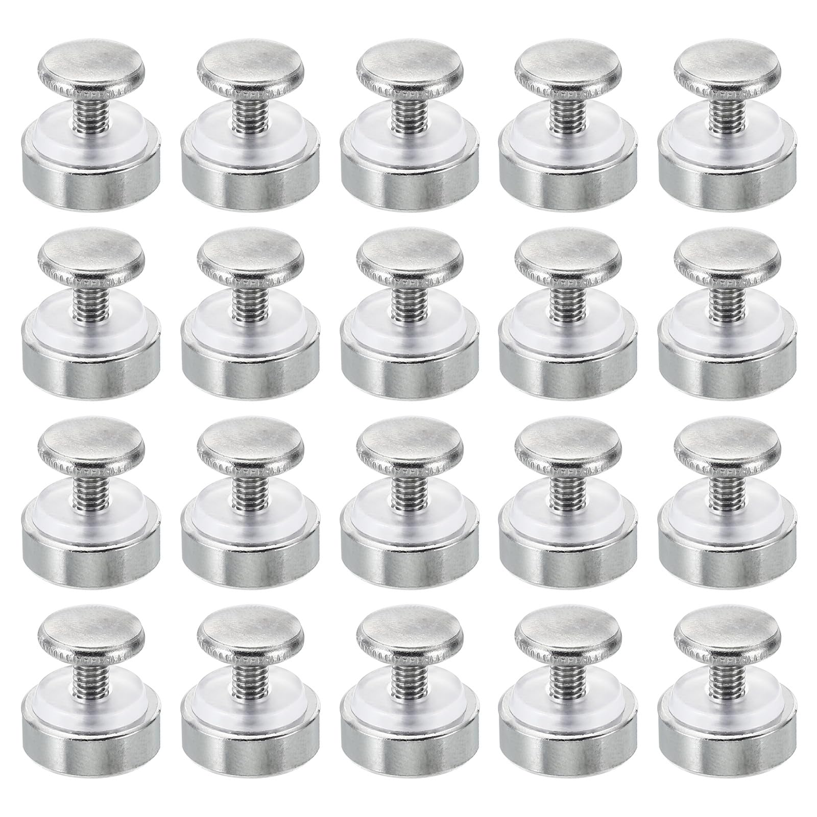 PATIKIL M4x12 Standoff Screws with Spacers, 20 Pack Wall Mounting Hardware Thumb Screw Fasteners for Acrylic Glass Signs Mirrors, Silver Tone 12mm