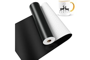 Matte Black Permanent Vinyl for Cricut, Lya Vinyl Matte Black 12" x 50Ft Permanent Adhesive Vinyl Roll for CRI-Cut, Silhouette Cameo, Vinyl Roll for Craft Cutter