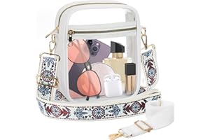 KETIEE Clear Crossbody Bag, Stadium Approved Clear Purse Bag for Concerts Sports Events Festivals
