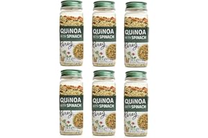 Pereg Quinoa Spinach - (10.58 Oz x 6 Pack) - Yummy Healthy SideDish - Vegan Quick Meals - Quinoa Gluten Free - Weightloss Friendly - Protein-Packed Whole Grain - Non-GMO - Kosher Certified