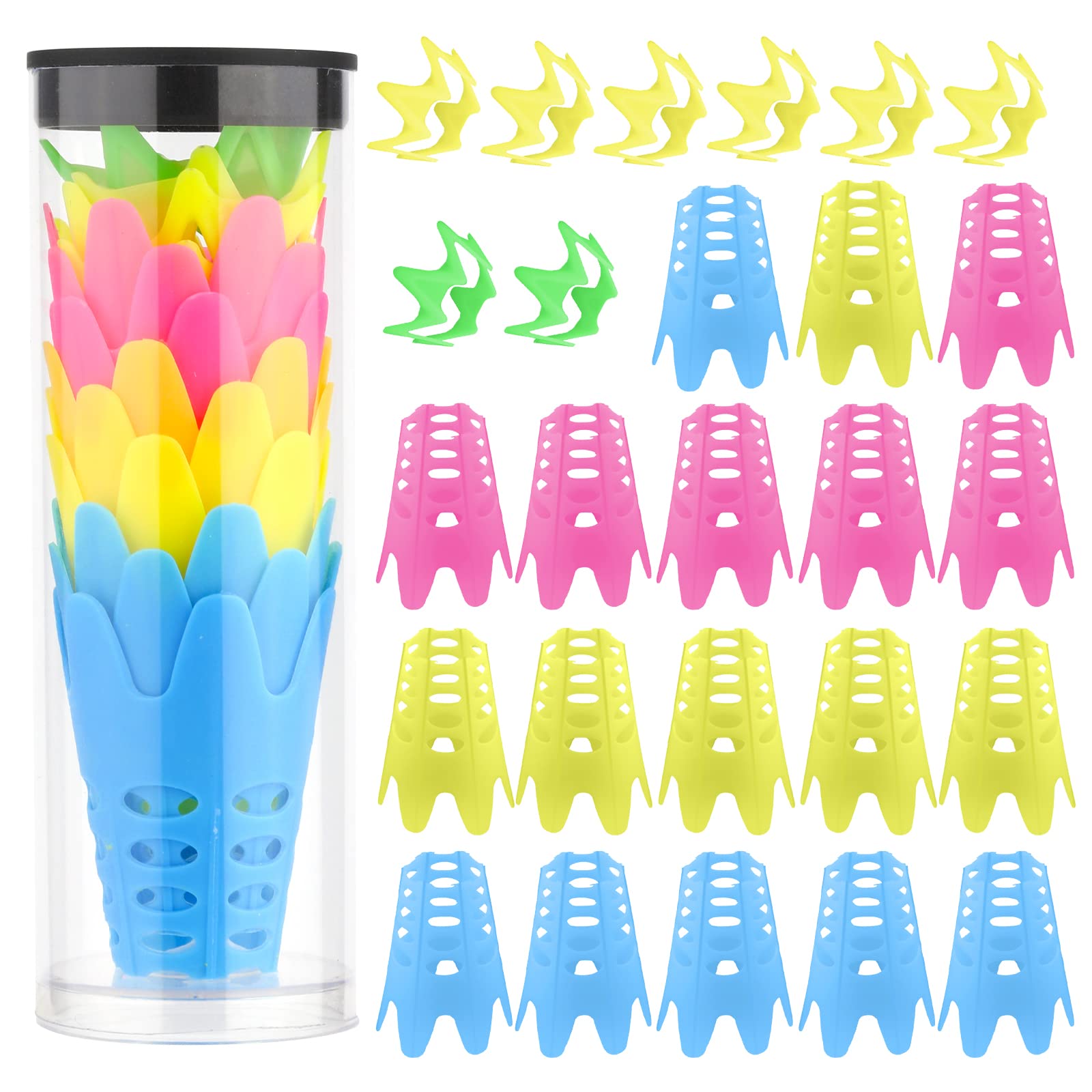 LUTER 26pcs Golf Tees Plastic, Outdoor Indoor Golf Training Tees Tools Plastic Golf Simulator Tees Golf Practice Mat Tees for Lawn Home Outside Golf-Lover Athletes (18 Tall & 8 Small, Multicolored)