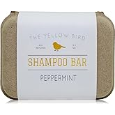 The Yellow Bird Peppermint Shampoo Bar Soap. Sulfate Free. Natural and Organic Ingredients. Anti Dandruff, Itchy Scalp, Psoriasis. Includes Conditioning Argan and Jojoba Oils.