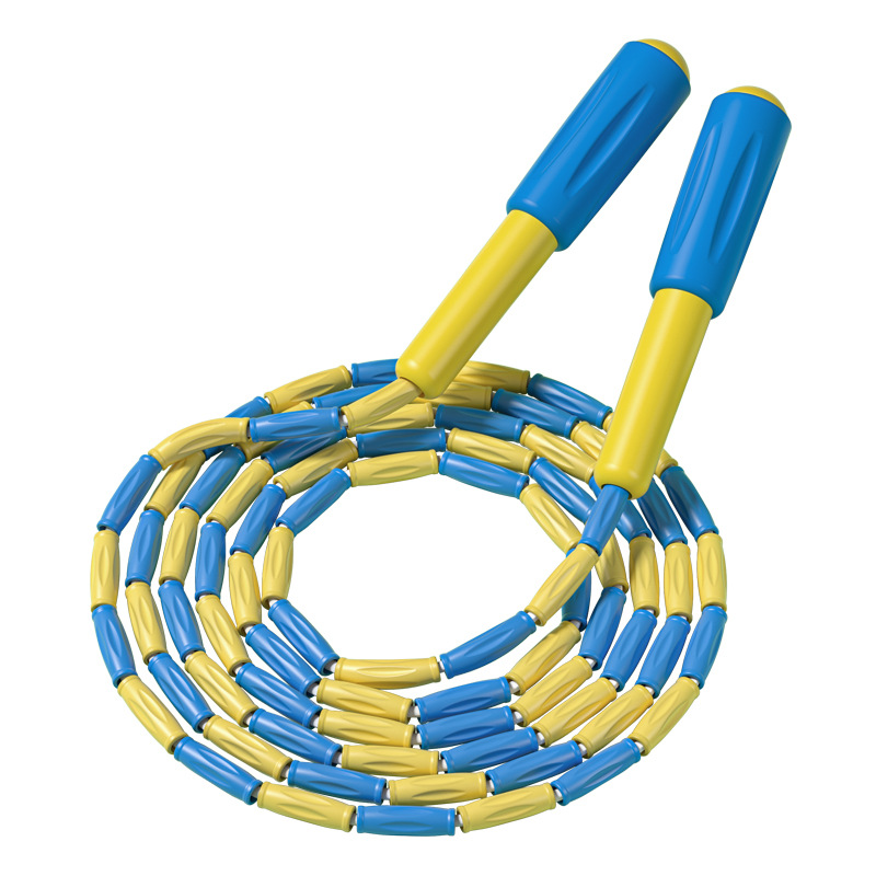 Soft Beaded Skipping Rope Adjustable Tangle Free Segmented Fitness Jump Rope for Men Women Kids Students 280cm