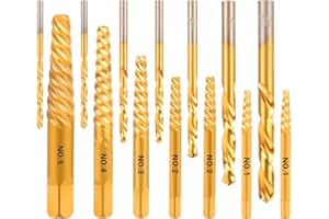 CLEVEROOL 14PCS Easy Out Screw Extractor Set and Left-Hand Drill Bit Set, Stripped Screw Extractor Set for Removing Damaged Screws, Broken Bolts, Studs