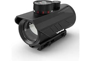 UUQ Tactical 1x30mm Reflex Green/Red/Blue 3 MOA Dot Sight with Dichroic Multi-Layer Coating, High Light Transmission Optic Lens, Dual Wide Rifle Scope,Fits 11/20mm Rail Mount