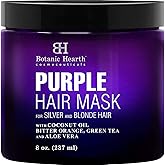 Botanic Hearth Purple Hair Mask | For Blonde, Silver And Gray Hair, Sulfate & Paraben Free | 8 Fl Oz