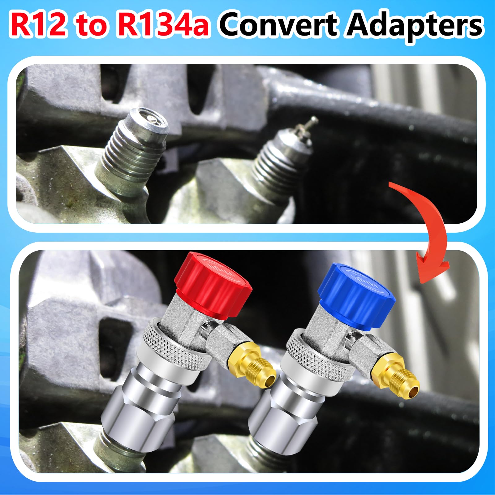Mua R12 to R134a Conversion Kit, 1Pair R12 to R134a Convert Adapters ...