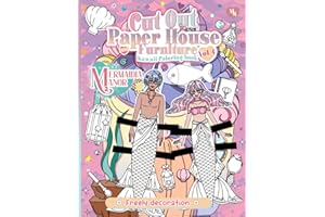 Cut out Paper House and Furniture Mermaidia Monor Coloring Book Vol.4: Freely decoration: House Paper Dolls: Activity Craft a