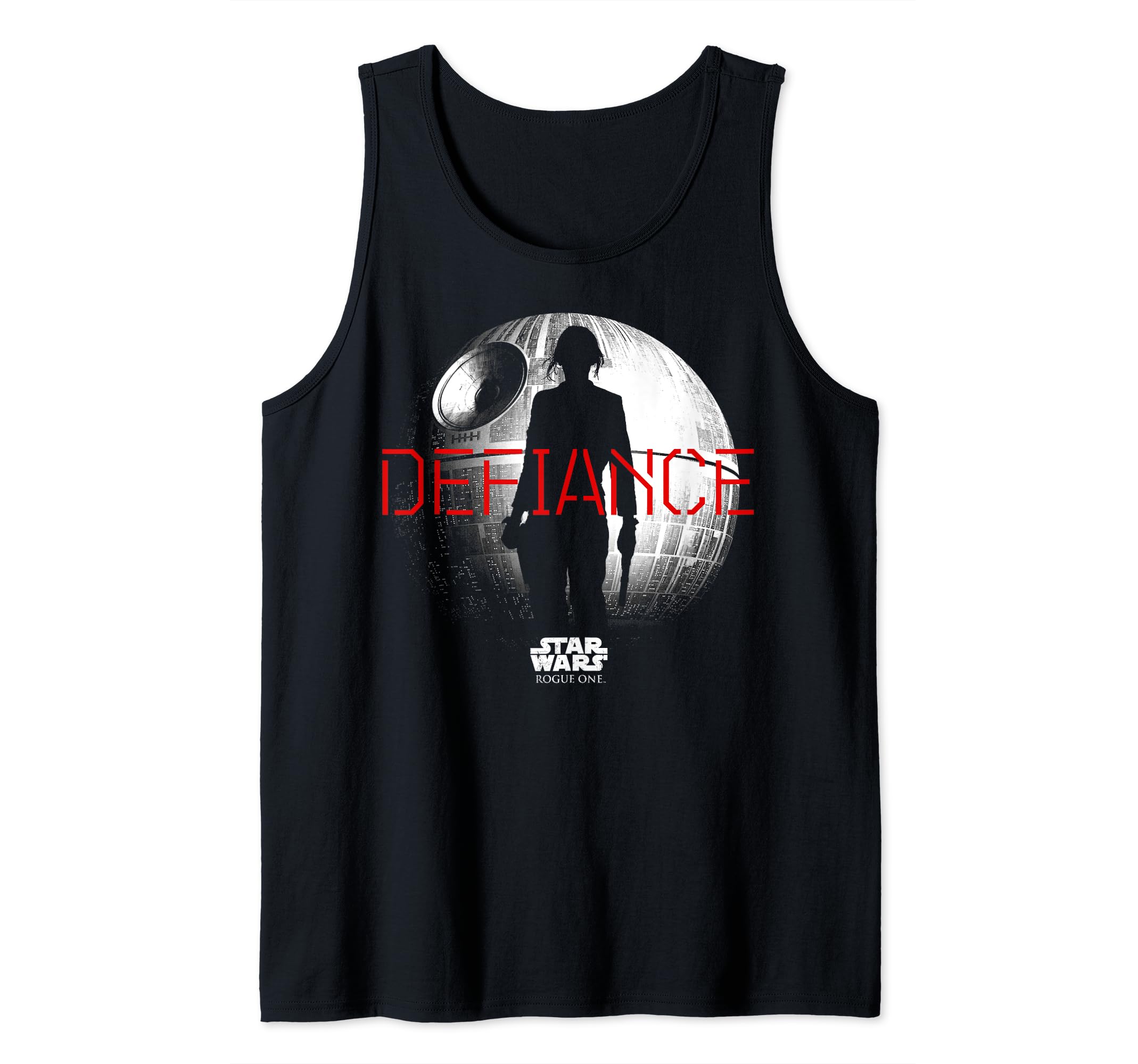 Star Wars Rogue One Jyn Silhouette Defiance Tank Top