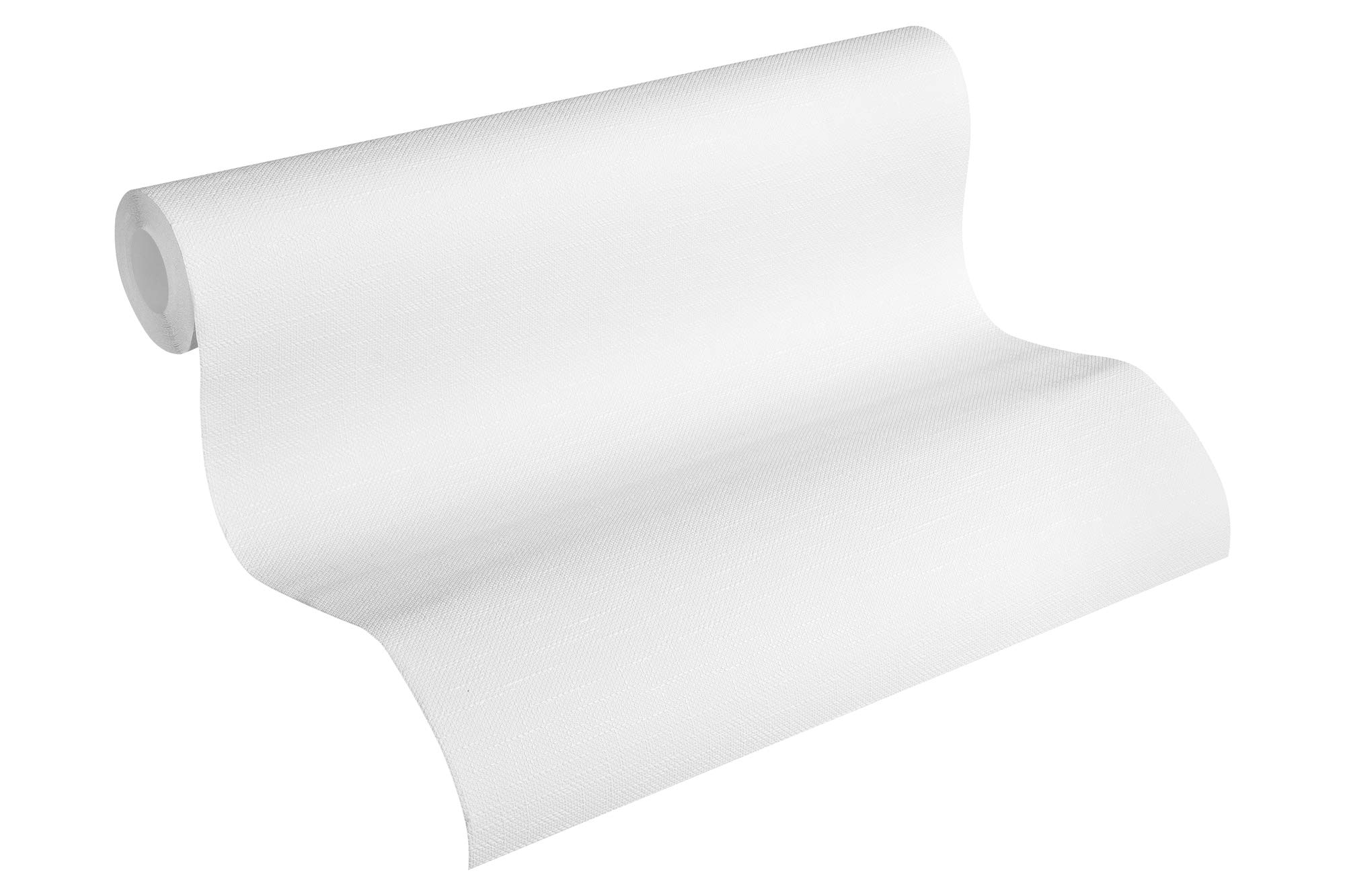 A.S. Création Meisterfleece 323613 3236-13 Paintable Non-Woven Wallpaper 10.05 m x 0.53 m White Made in Germany