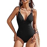 AI'MAGE Women's One Piece Swimsuit 2026 Tummy Control Bathing Suit Slimming O-Ring Swim Suits Crisscross Back Swimwear