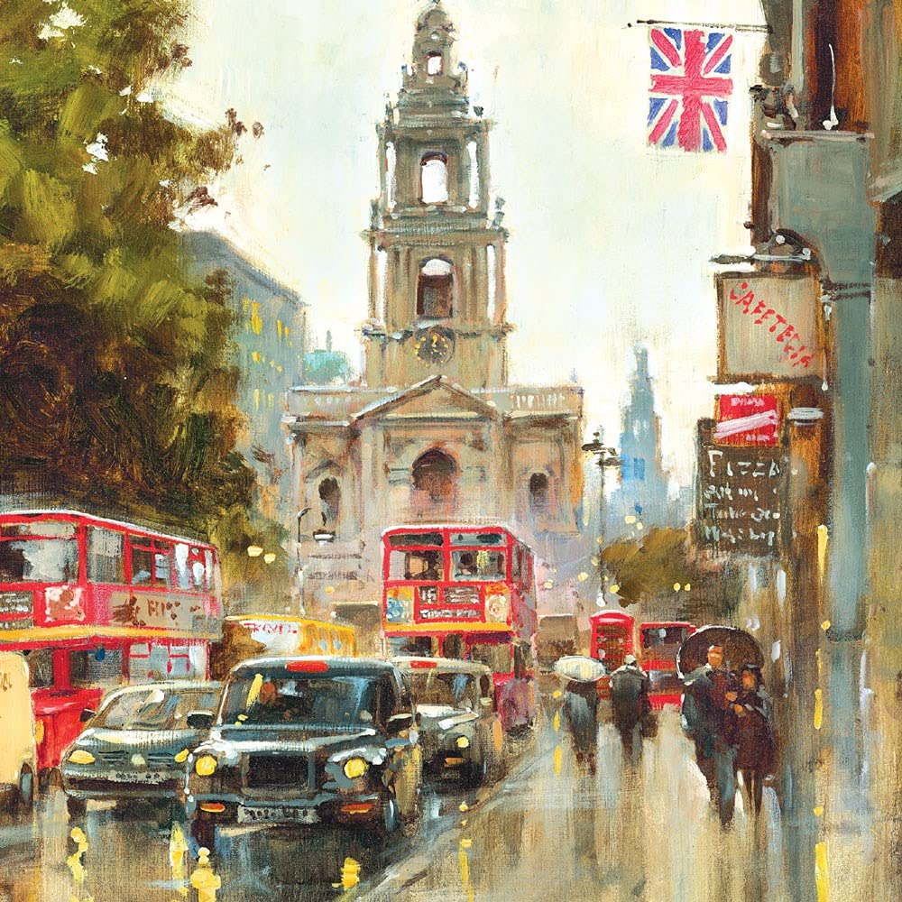 St Clement Danes Church on The Strand - Classic Icons of London - Tracks Publishing Blank / Birthday Greeting Pack of 5 Cards - BLP047