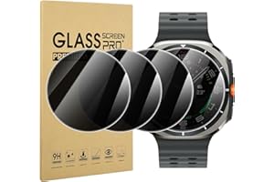 Suoman 4-Pack for Samsung Galaxy Watch 7/8 Ultra 47mm (2024/2025) Tempered Glass Privacy Screen Protector, [Anti-peeping] 9H Hardness protective film