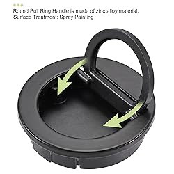 uxcell Flush Pull Ring Handle 40x10mm, Plane Drawer