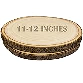 2 pcs Large Wood Slices for Centerpieces 11-12 inches Wood Rounds for Tables Decor Rustic Wood Circles for DIY Crafts and Wedding Decor Round Wooden Discs Rustic Wedding Centerpiece