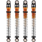 INJORA 51mm Aluminum Threaded Double Barrel Shock for AX24 SCX24, Gold
