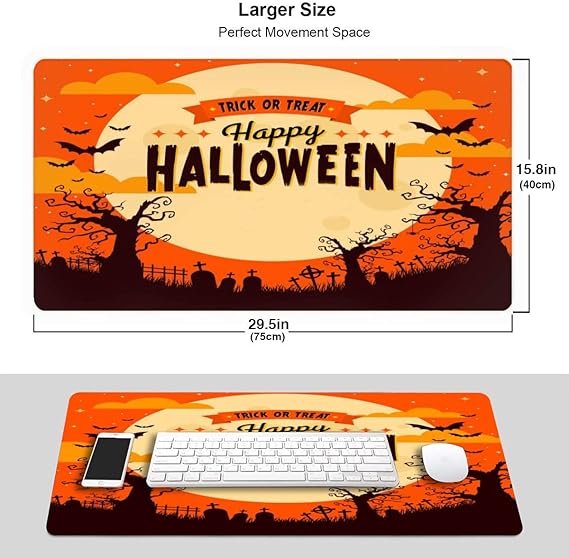 Amazon Co Jp Halloween ハロウィン 93 コンピューター マウスパッド 大型 Fpsゲーム 多用途の マウスパッド 水洗い 防水 滑り止め キーボードパッド 服 ファッション小物