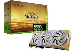 MSI RTX 5070 12G World of Warcraft Midnight Light Edition OC (12GB GDDR7, 192-bit, Extreme Performance: 2625 MHz, DisplayPort