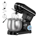Electric Stand Mixer with 5.3 Quart,Cake Mixer with Stainless Steel Bowl and Stand, Kitchen Mixer Tilt-Head Design – Includes Dough Hook, Whisk & Beater-Great for Baking Bread, Cakes, Cookies