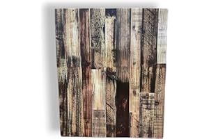 HEIRLOUM Resin Wood Look Table Top - Rustic, Outdoor All-Season Rustic Restaurant Table, Reclaimed (24" x 24")