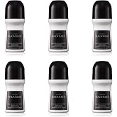 AVON Black Suede Roll-On Antiperspirant Deodorant - 2.6 oz - 6 pack | Deodorant for Men, 24-Hour Protection, Masculine Sandalwood Scent, Quick-Drying &amp; Non-Staining Mens Deodorant
