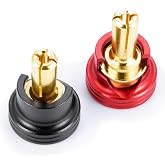 RCHUBAM 2PCS Heatsink Bullet Plug Grips,4mm/5mm Banana Plug Connectors | Aluminum RC Battery Bullet Plug,1Pair RC Model Crawler Cars Upgrade Parts