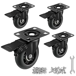 Apllamo 3" Casters Set of 4 ，4 Heavy Duty Quiet