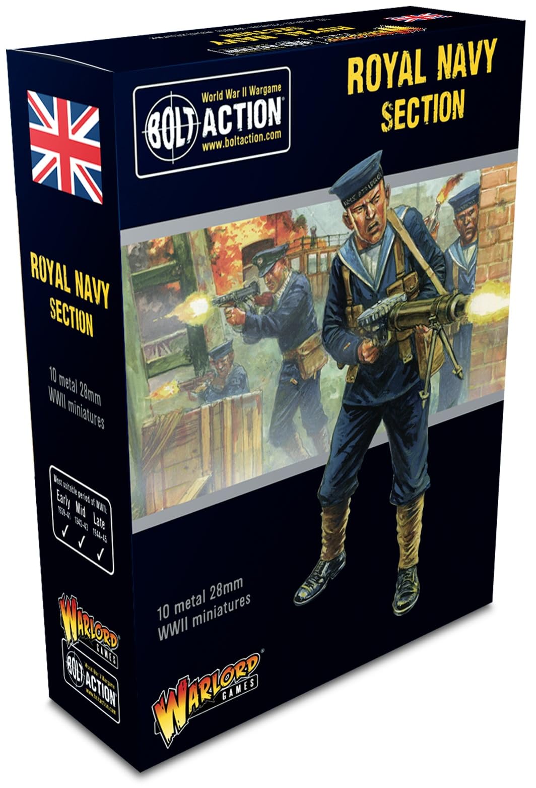 Warlord Games British Royal Navy Section - 28mm Scale Metal Miniatures for Bolt Action Highly Detailed World War 2 Miniatures for Table-top Wargaming