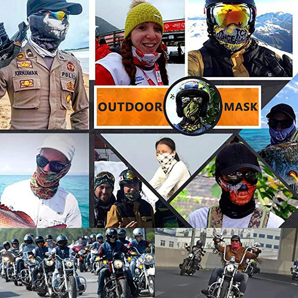 Women's Novelty Bandanas 3D Cat Printed Neck Warmer Gaiter Scarf Men's Tube Mask for Outdoor Sports: Clothing