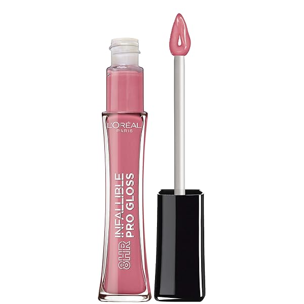 L’OREAL PARIS MAKEUP INFALLIBLE 8 HOUR HYDRATING LIP GLOSS, NIGHTFALL ROSE, 0.21 FL OZ