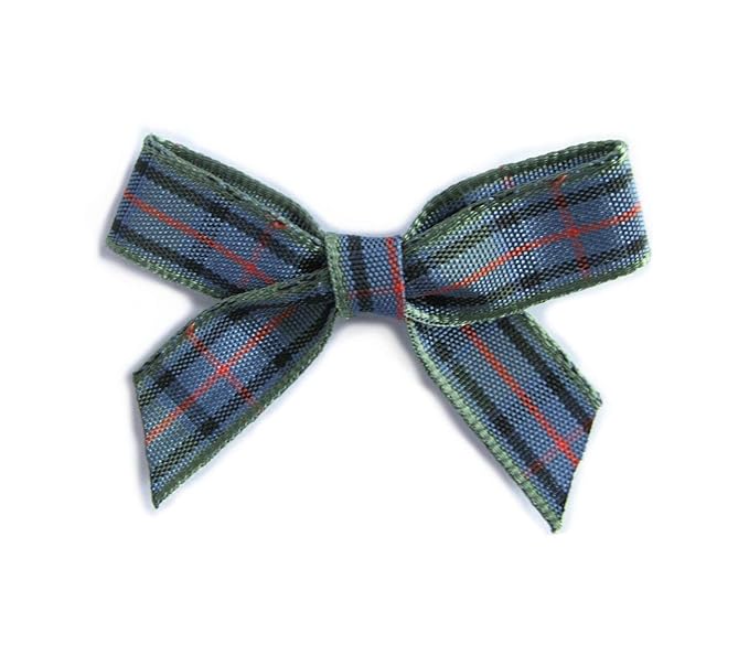 Flower of Scotland Tartan Bows. Pack of 20 in 10mm ribbon. Available in