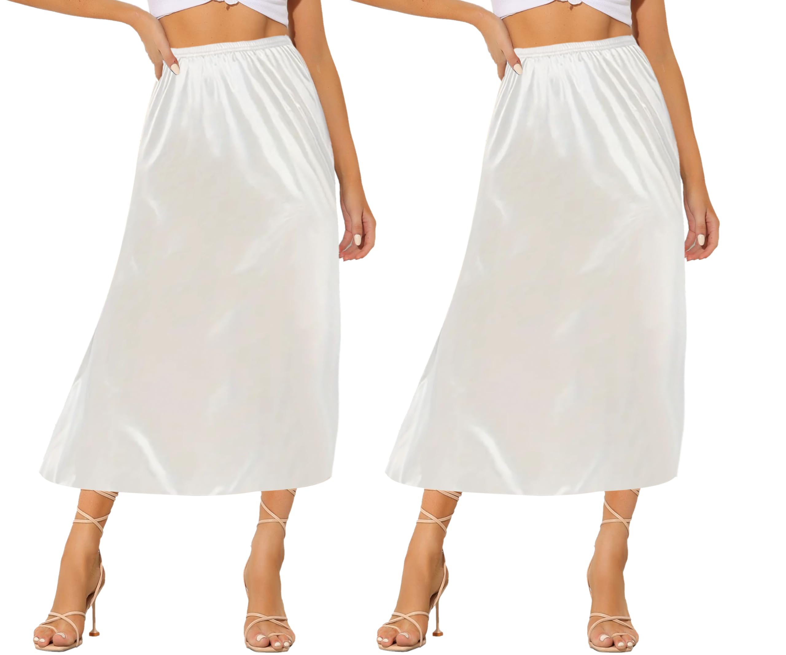 Ellames Women's 2 Pieces Half Slips for Under