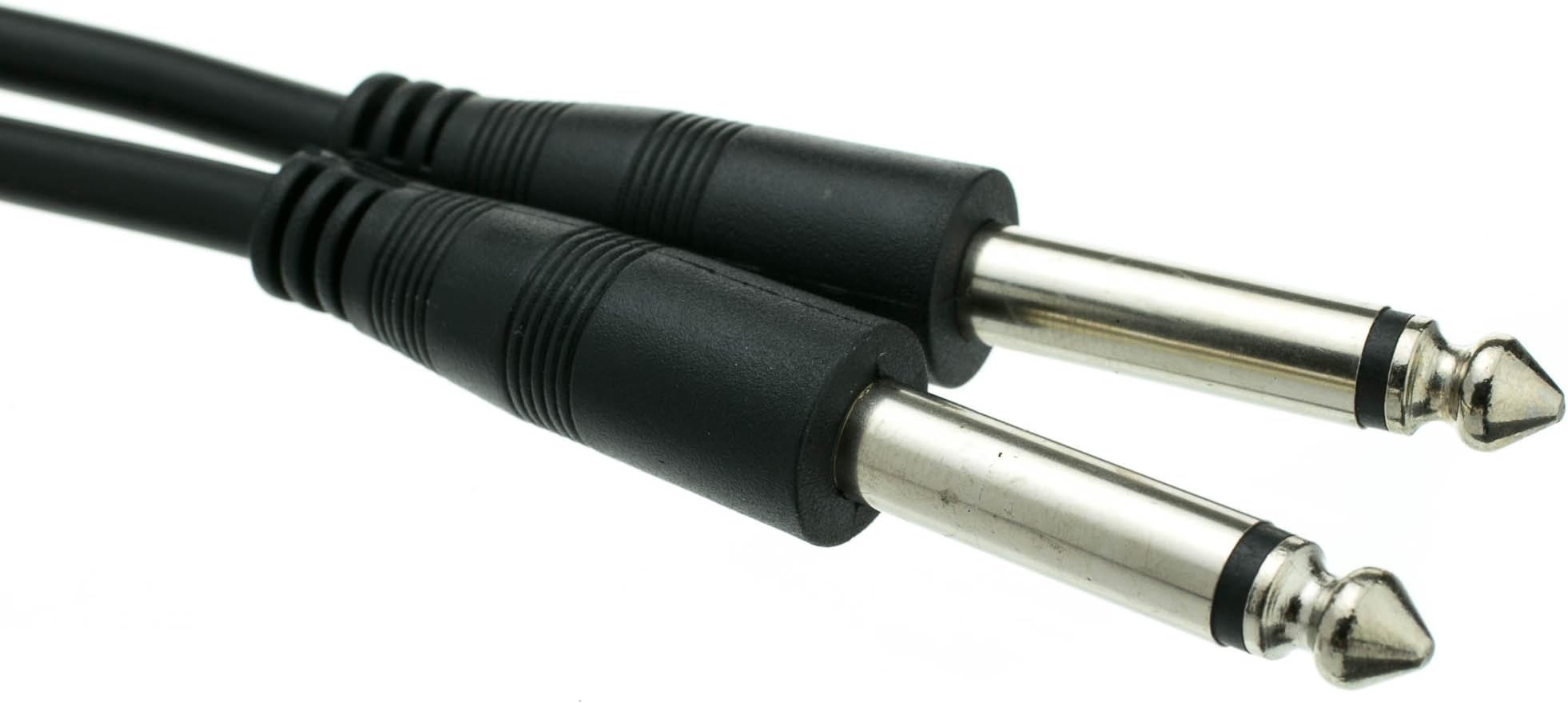 CableWholesale 1/4 Inch Mono Patch Cable, 15 feet 1/4" Mono Male to 1/4" Mono Male Cord for Electric Instruments (Guitar, Keyboard, Amplifier, Speakers, Synthesizers)