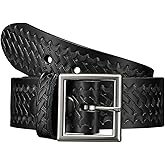 Perfect Fit 1.5 Inch Garrision Genuine Leather Belt American Made Black Leather and Chrome Buckle