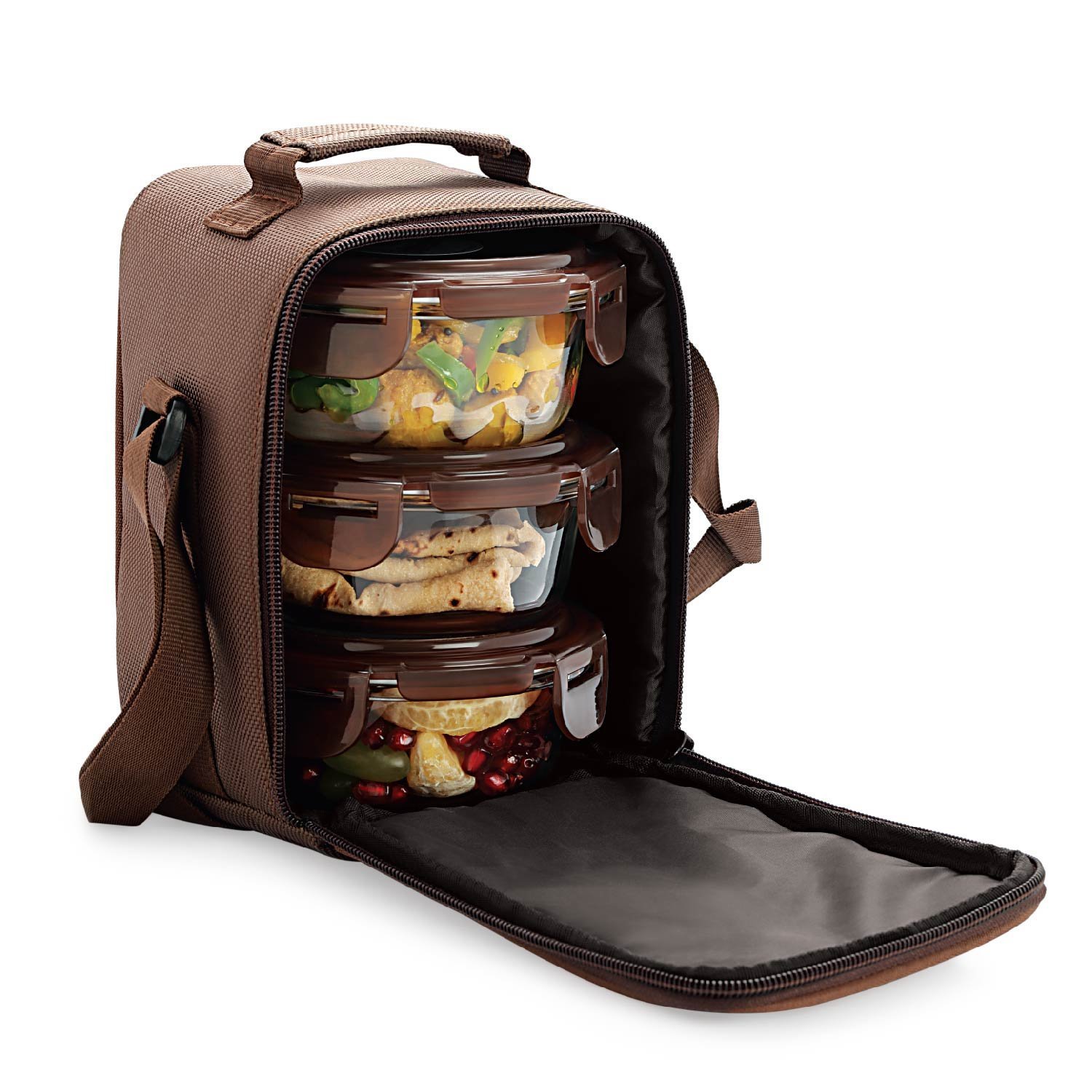 Cello Glass Lunch Box Set with Bag 350ml Set of 3 Clear